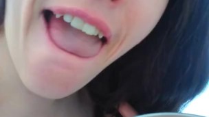 Naked Nudist Crazy White Girl Onlyfans Only FANS ManyVids Cam Slut Drinks Morning Coffee Lunatic